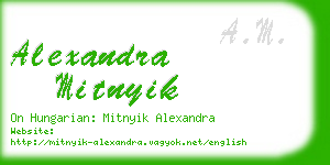 alexandra mitnyik business card